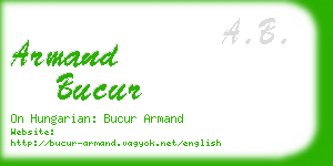 armand bucur business card